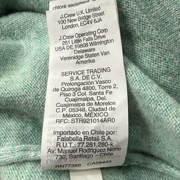 J.Crew Factory Teddie Sweater Women’s Small Mint Green Cotton Wool Blend F5199 - Picture 7 of 9